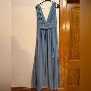 Lulu’s Blue Sleeveless Maxi Dress
